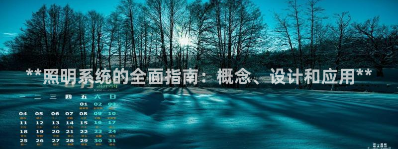 **照明系统的全面指南:概念、设计和应用**