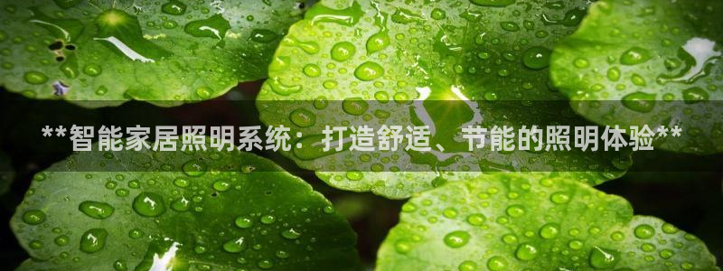 **智能家居照明系统：打造舒适、节能的照明体验**