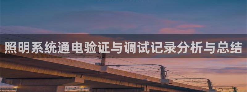 照明系统通电验证与调试记录分析与总结