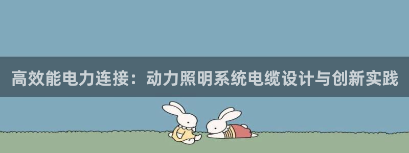 高效能电力连接：动力照明系统电缆设计与创新实践