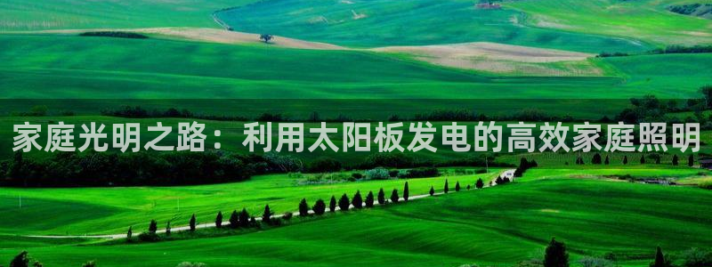 家庭光明之路：利用太阳板发电的高效家庭照明