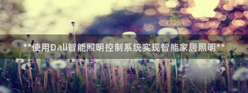 **使用Dali智能照明控制系统实现智能家居照明**